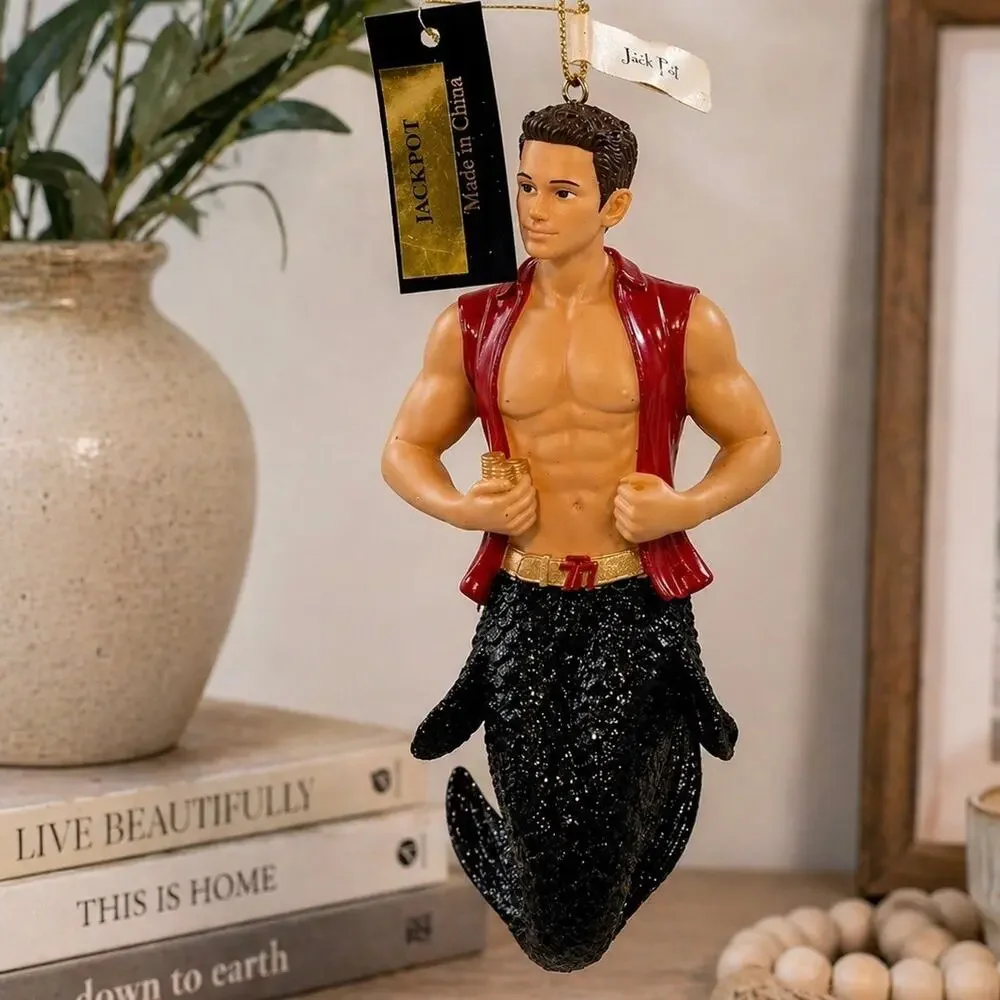 December Diamonds Jack Pot Merman Ornament 2015 Retired w Box 7